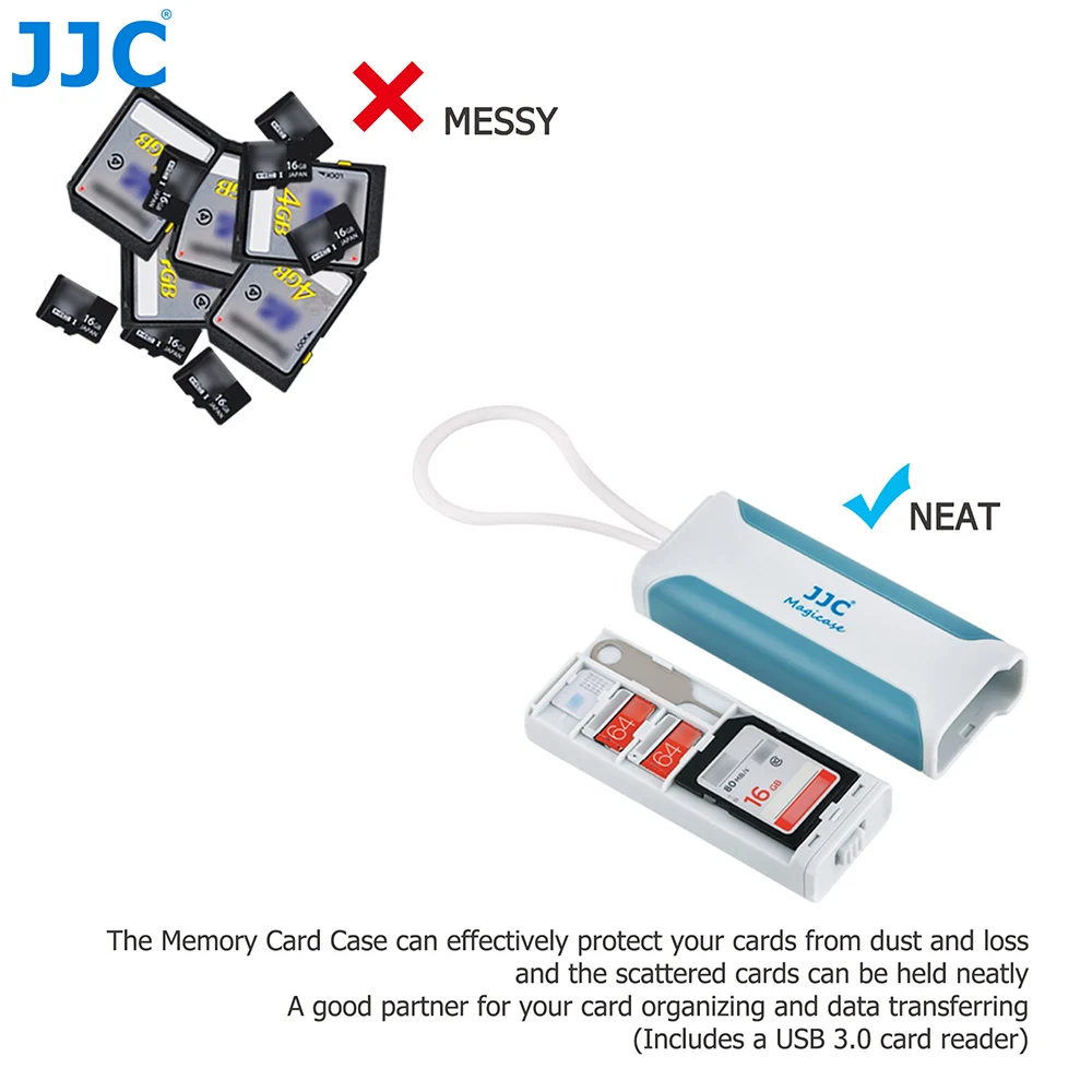 jjc sd micro sd card reader usb 3 3 0 case memory card holder sdxc microsd adapter for laptop computer phones travel accessory free global shipping