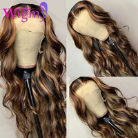 30 inches highligth straight lace frontal wigs for black women remy glueless pre plucked brazilain ombre 13x4 lace frontal wigs