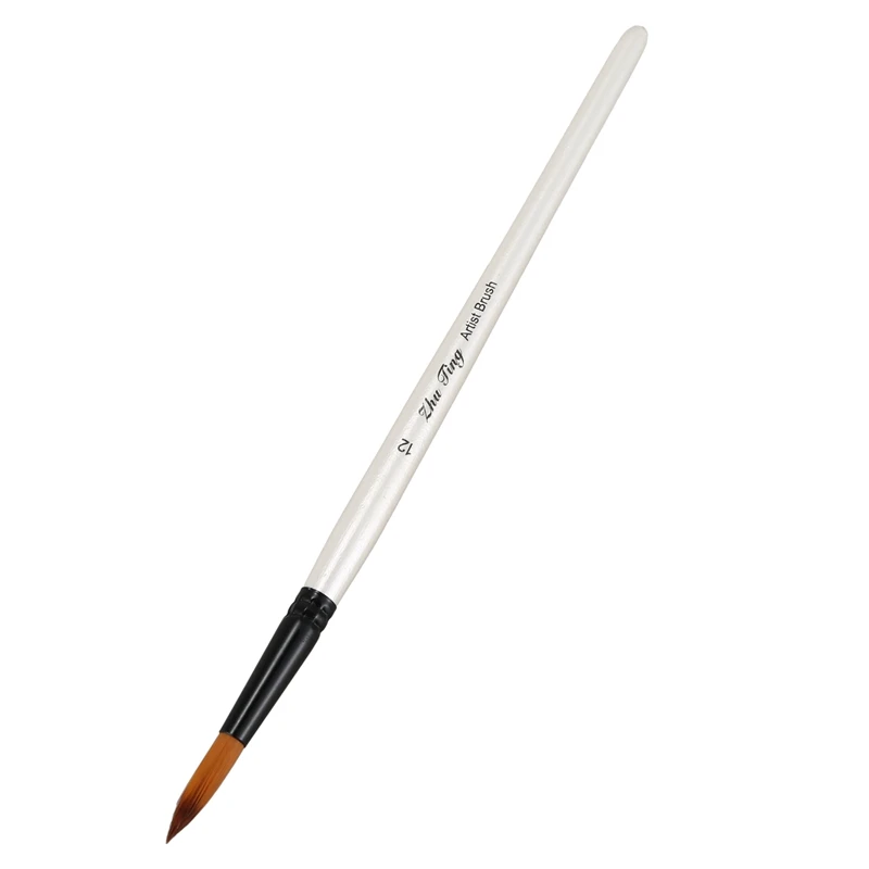 

ZhuTing 12Pcs Nylon Hair Wooden Handle Watercolor Paint Brush Pen Set for Learning Oil Acrylic Painting Art Paint Brushes Suppli