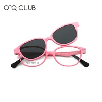 o q club kids sunglasses polarized magnetic clip on eyeglasses comfortable tr90 silicone myopia prescription glasses frame t3107