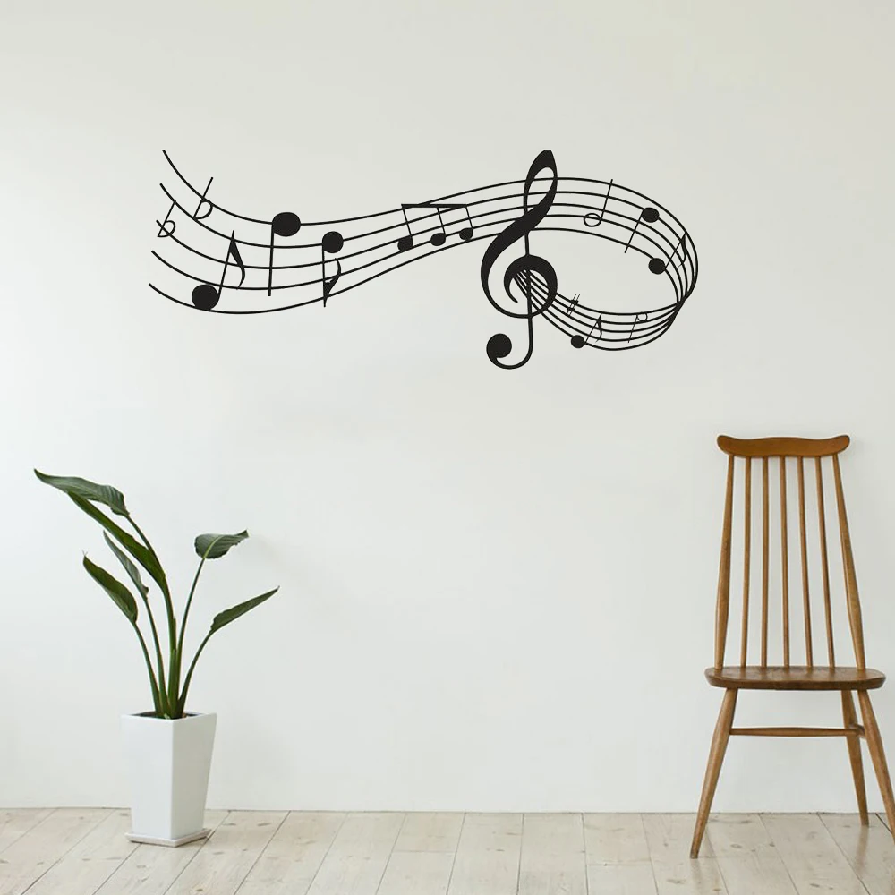 

Музыкальные ноты наклейка на стену