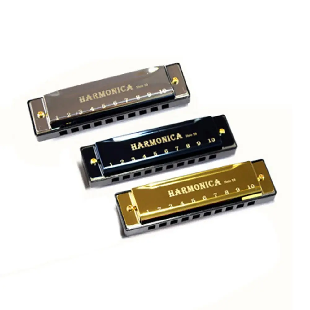 10 отверстий ключ Blues гармоника музыкальный инструмент обучающая игрушка с Чехол
