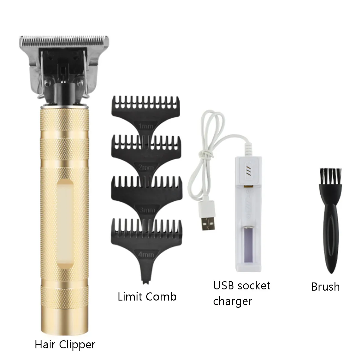 

USB rechargeable t-blade Trimmer barber Hair Clipper Machine hair cutting Beard Trimmer Hair Men haircut Styling tool