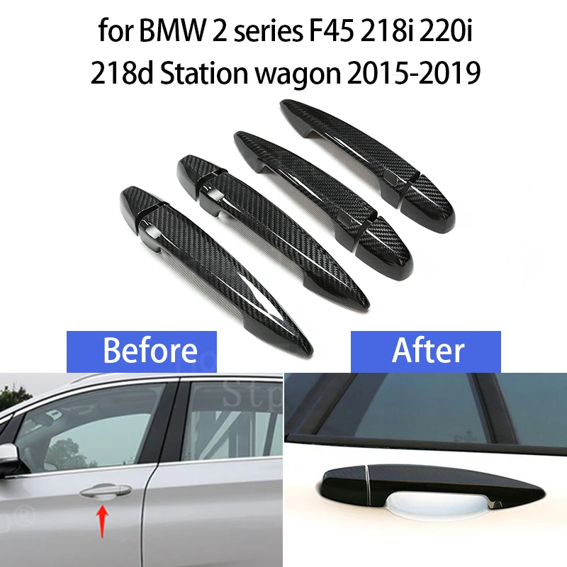 

Наклейка на внешнюю дверную ручку из углеродного волокна для BMW 2 серии F45, 218i, 220i, 218d, универсал 2015-2019, автомобильные аксессуары