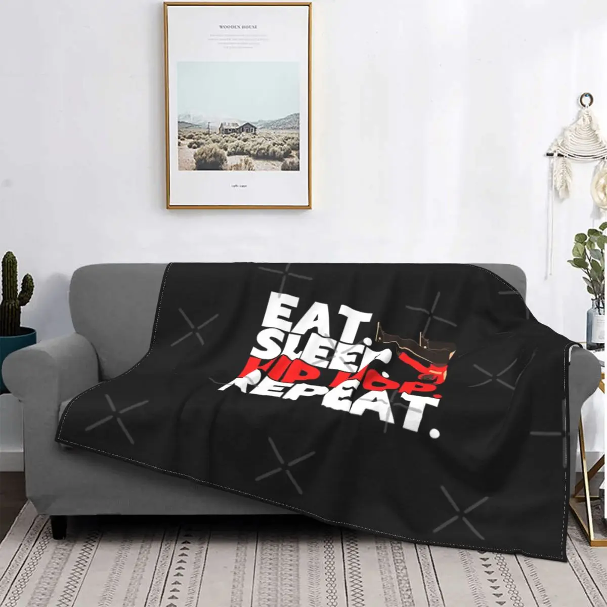 

Eat Sleep Hip Hop Repeat Blanket Bedspread Bed Plaid Bed Plaid Bed Blanket Double Blanket Summer Bedspread