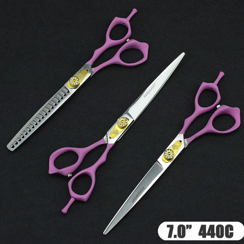 7&quot Pet Dog Gromming Scissors Kit Cutting for High Quality Straight &amp Thinning Curved Stainless Steel | Красота и здоровье