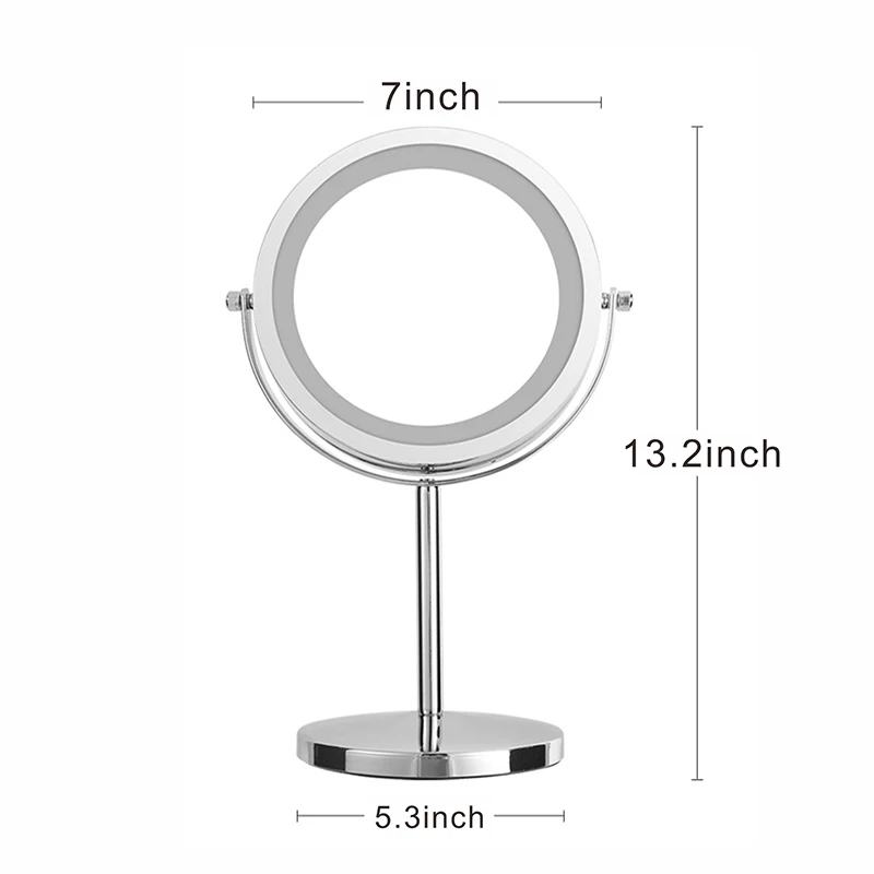Зеркало светодиодный макияжа со светодиодной подсветкой 7 дюймов|Зеркала для