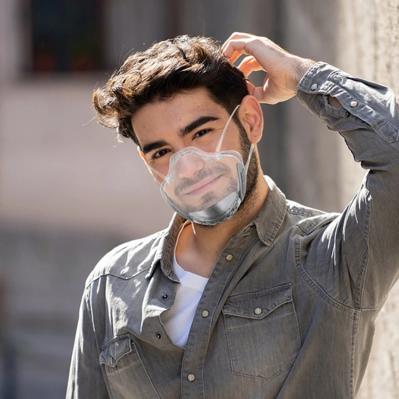 Transparent Face Shield Adults Durable Mask For Plastic Reusable Cover Mouth With Breathing Hole Kitchen Tools | Дом и сад