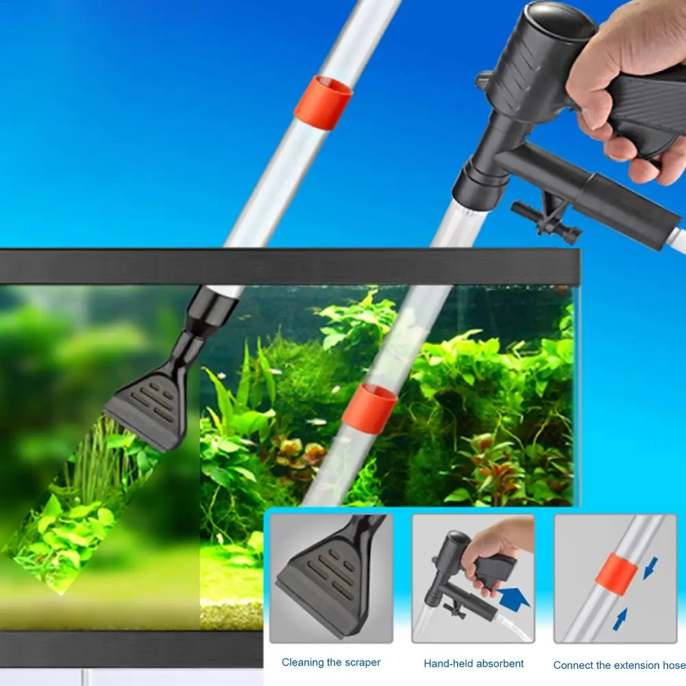 

Pneumatic Sand Washer Fish Tank Water Changer Small Fish Tank Semi-automatic Water Purification Aquarium Fish Tank Water Changer