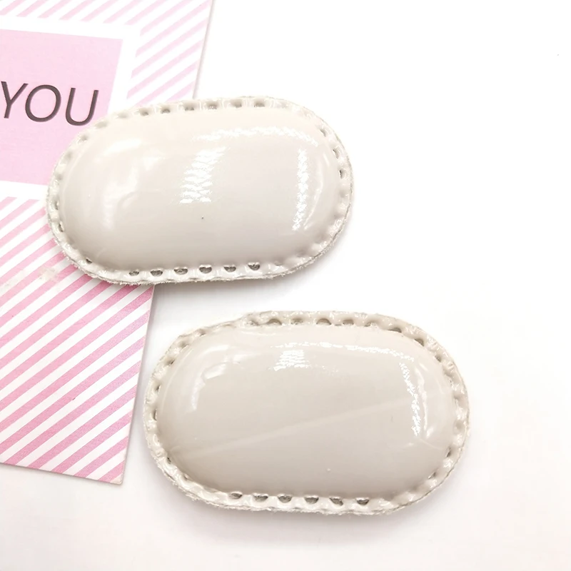 20 шт./лот квадратные блестящие ПУ накладки на заколки для волос Мягкие аппликации