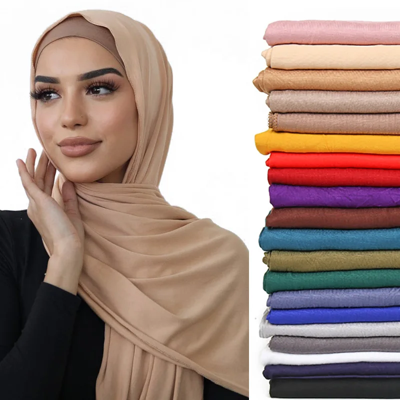 Высококачественный модал хлопок хиджаб Трикотажный Шарф Мягкий впитывающий