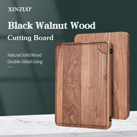 xinzuo chopping board cutting board mat black walnut pizza steak bread cutting vegetable fruit double side kitchen accessory