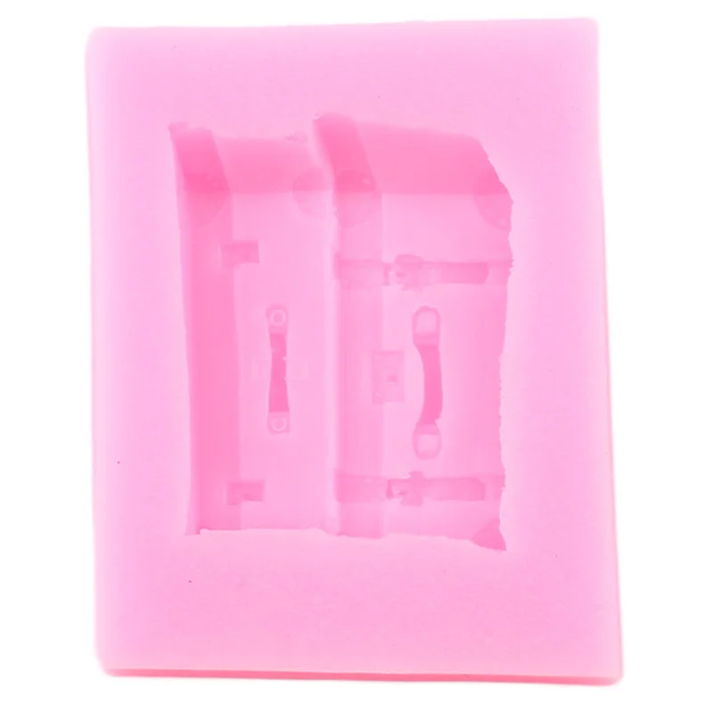 Сахарные чемодан коробка Чемодан силиконовые формы Fondant (сахарная) пресс форма