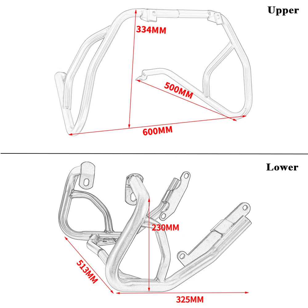 

Motorycle Engine Guard Upper Lower Crash Bars Frame Tank Protector For BMW G310 GS 2017 2018 2019 2020 2021 G310GS Bumpers Black