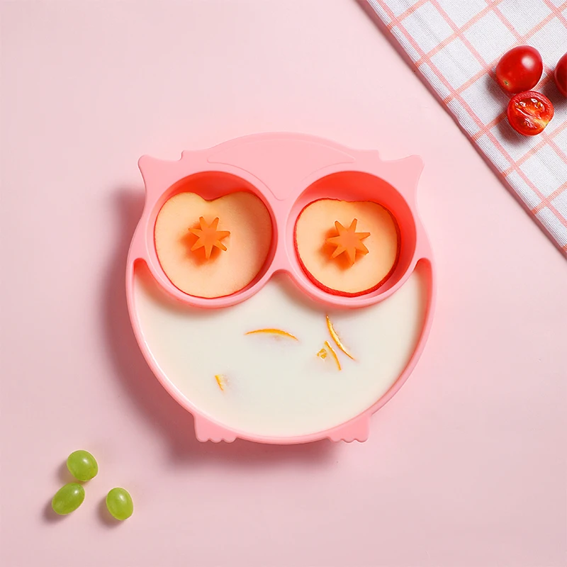 Детская силиконовая обеденная тарелка Amboch без бисфенола А Тарелка на присоске в