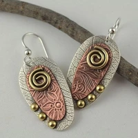 2020 new bohemian earrings for women flower leaf grain creative lady dangle vintage earings fashion jewelry best gift 30d489