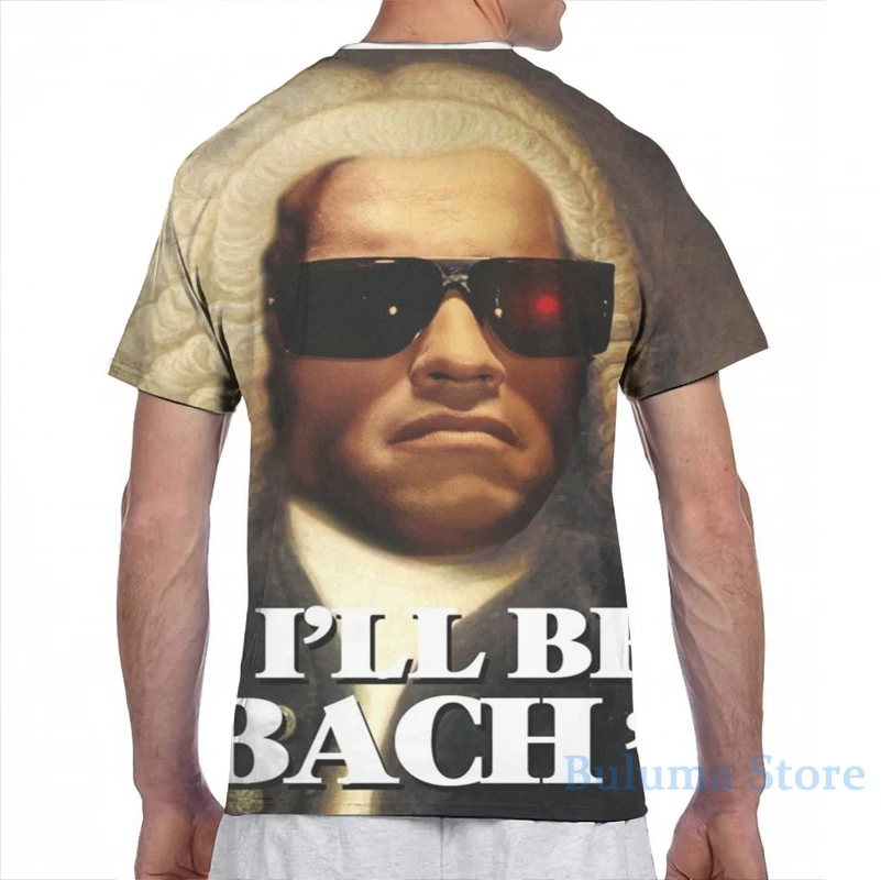 Мужская и женская футболка с принтом iwill BE BACH модная коротким рукавом для