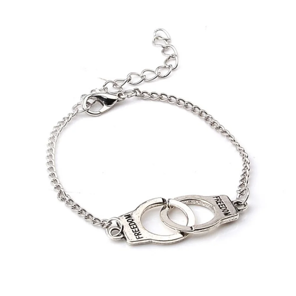 

Fashion Personality Handcuff Bracelet for Women Men Femme Couple Bracelets Freedom Jewelry Lover Gift Link Chain Bracelet Bijoux