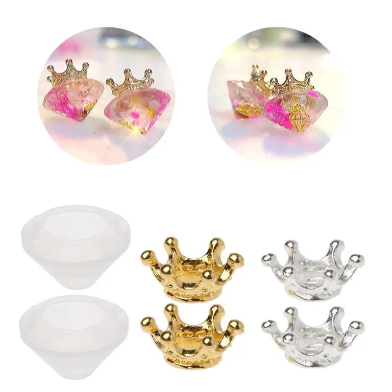 

Набор силиконовых форм в форме бриллиантов, ювелирные изделия «сделай сам», украшение для торта, серьги ручной работы «сделай сам»