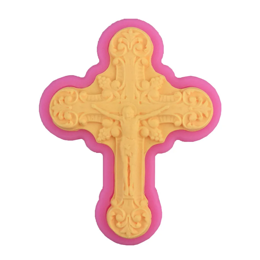 

Christ Jesus Cross Liquid Silicone Fondant Cake Mold Baking M081