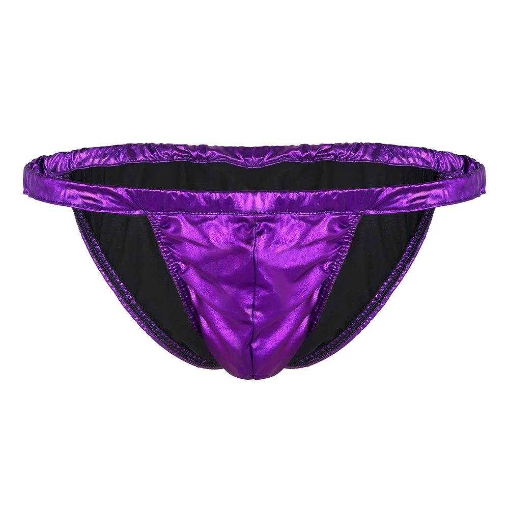 Purple Купальный костюм для мужчин, купальный костюм, Шорты для плавания, мужская пляжная одежда, спандекс и латекс, резиновое нижнее белье, быстросохнущие шорты - Цвет: Purple