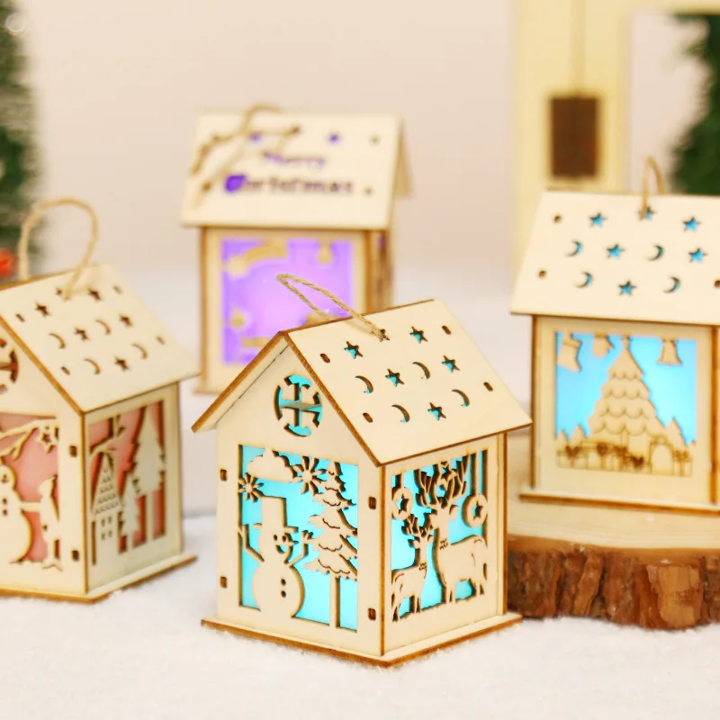 

Christmas cabin material package decoration creative diy handmade christmas tree ornament decoration scene layout dress up