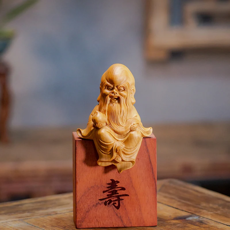 Фигурка китайской мифологии Sanxing Wood Fu lu shou фигурка хорошего качества с тремя