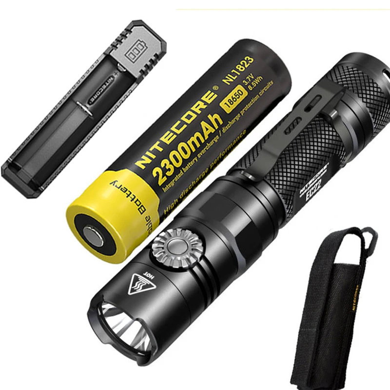 2018 новый Nitecore EC22 CREE XP L HD V6 светодиодный 1000 люменов бесступенчатая яркость фонарик