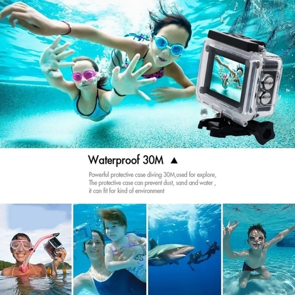 Профессиональная камера Спорт Действие Con Telecomando камера 4k видео камера Wifi Ultra Hd 16mp DVR Спорт на открытом воздухе Дайвинг велосипед видеокамера