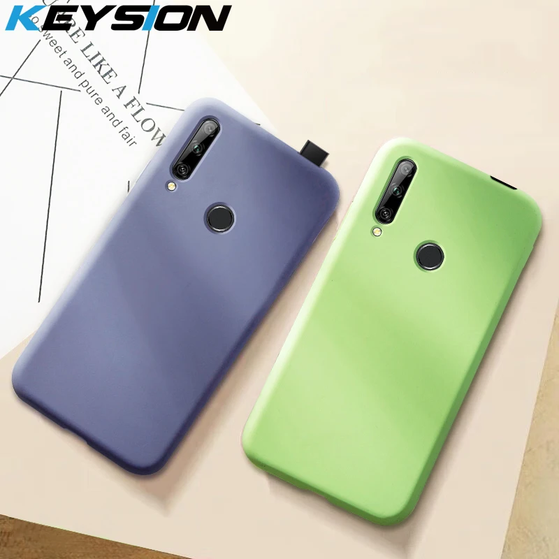 KEYSION жидкий силиконовый чехол для Huawei Honor 9X глобальная ударопрочная мягкая задняя
