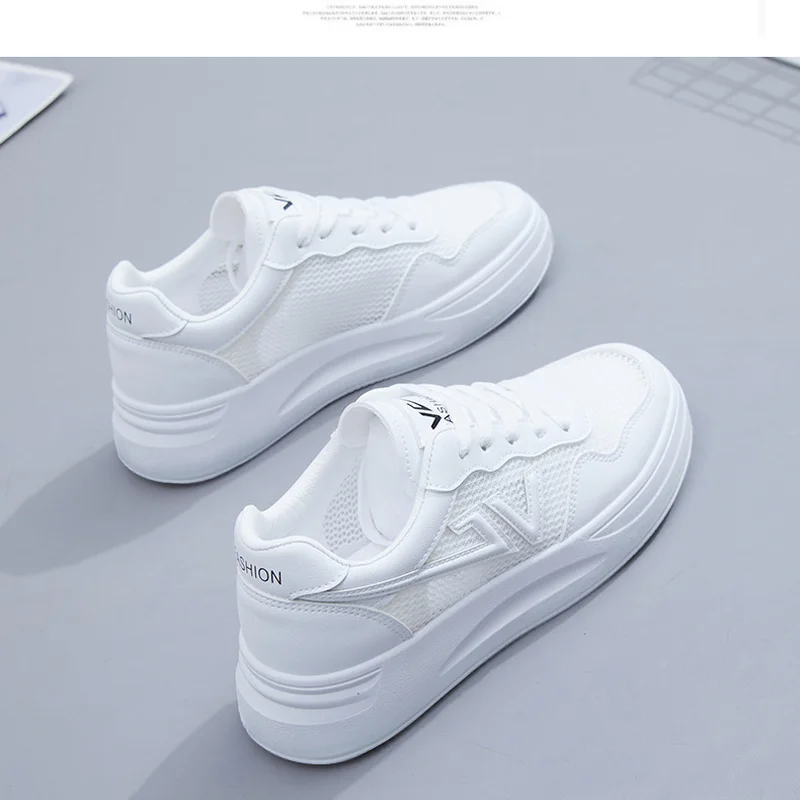 

Women's Sports Shoes Fashion Women's Sneakers 2021 The New Solid Color Leisure Round Head Comfortable All-match Platform Shoes
