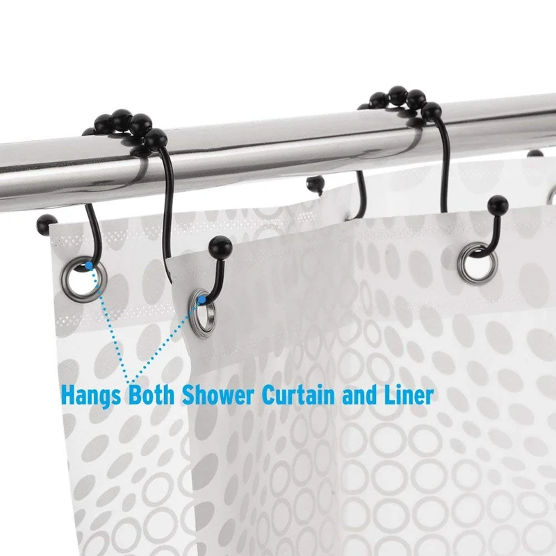 Крючки для душевой занавески кольца двойное скольжение нержавеющая сталь