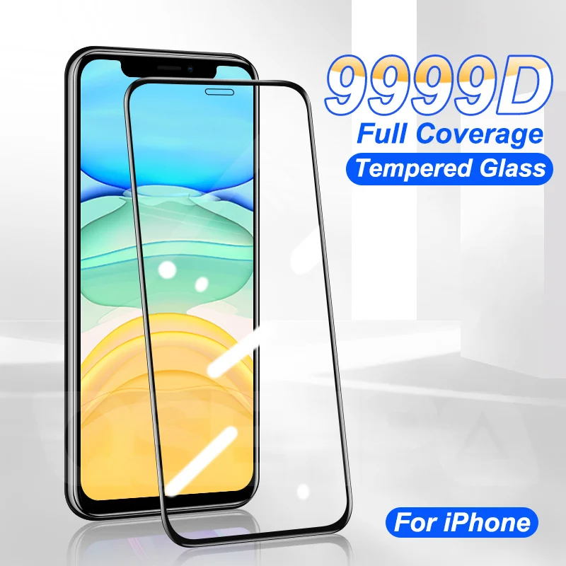 Защитная пленка для iPhone закаленное стекло с полным покрытием 11 12 Pro Max 13 X XS XR mini 7 8 6S