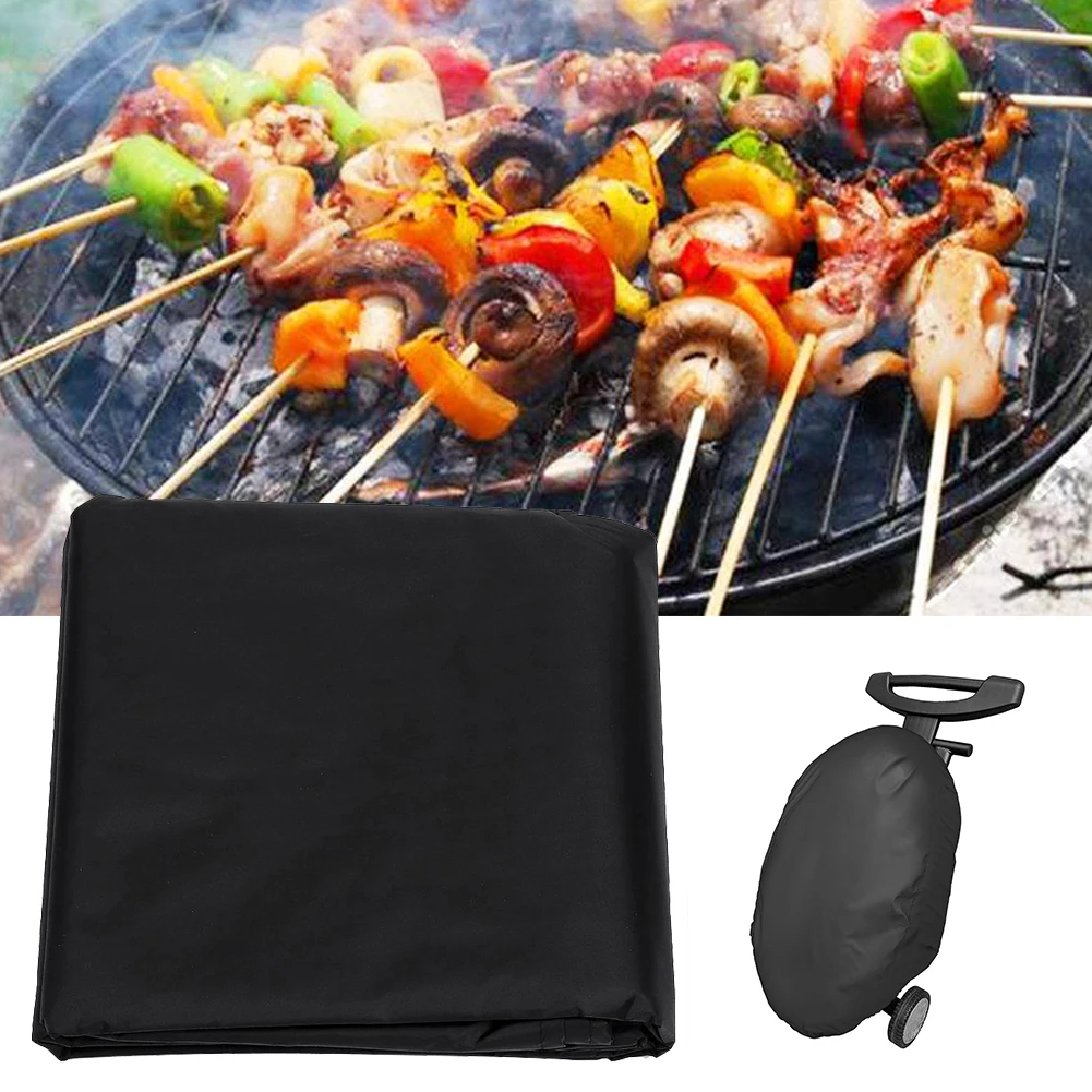 

BBQ Grill Cover&Drawstring 210D Oxford Waterproof Coating Weather Proof Gas Grill Cover for Weber Q2000 Kitchen Dining BBQ Tools
