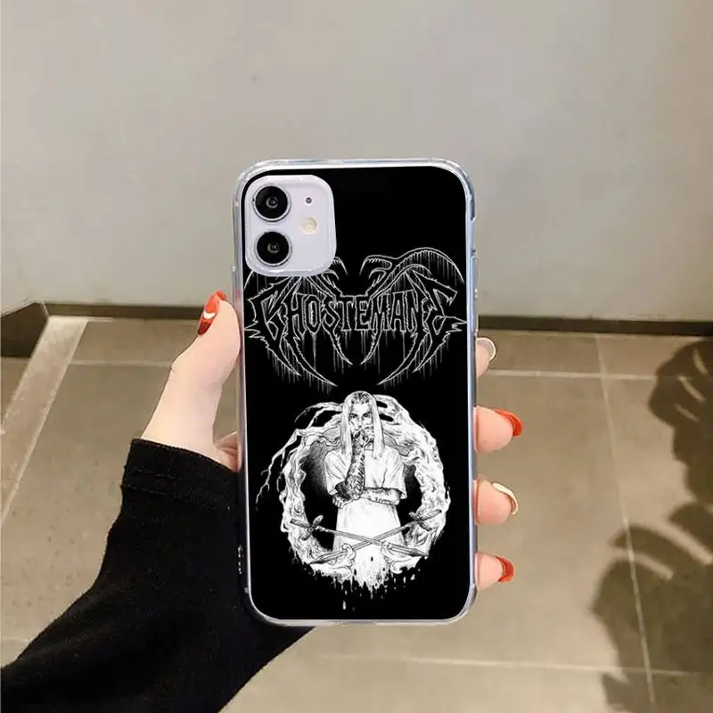 

American Band ghostemane Phone Case Transparent for iPhone 6 7 8 11 12 s mini pro X XS XR MAX Plus