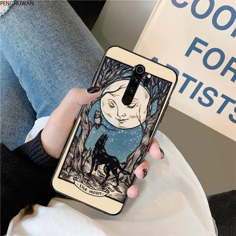 Черный мягкий чехол для телефона с изображением ведьмаков Луны Таро тарем Redmi Note 8