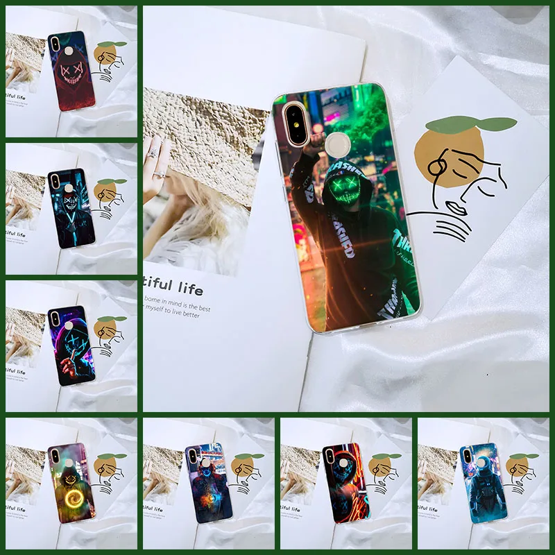 Задняя крышка для Xiaomi Mi A1 A2 8 SE Lite мягкий силиконовый граффити крутых мальчишек