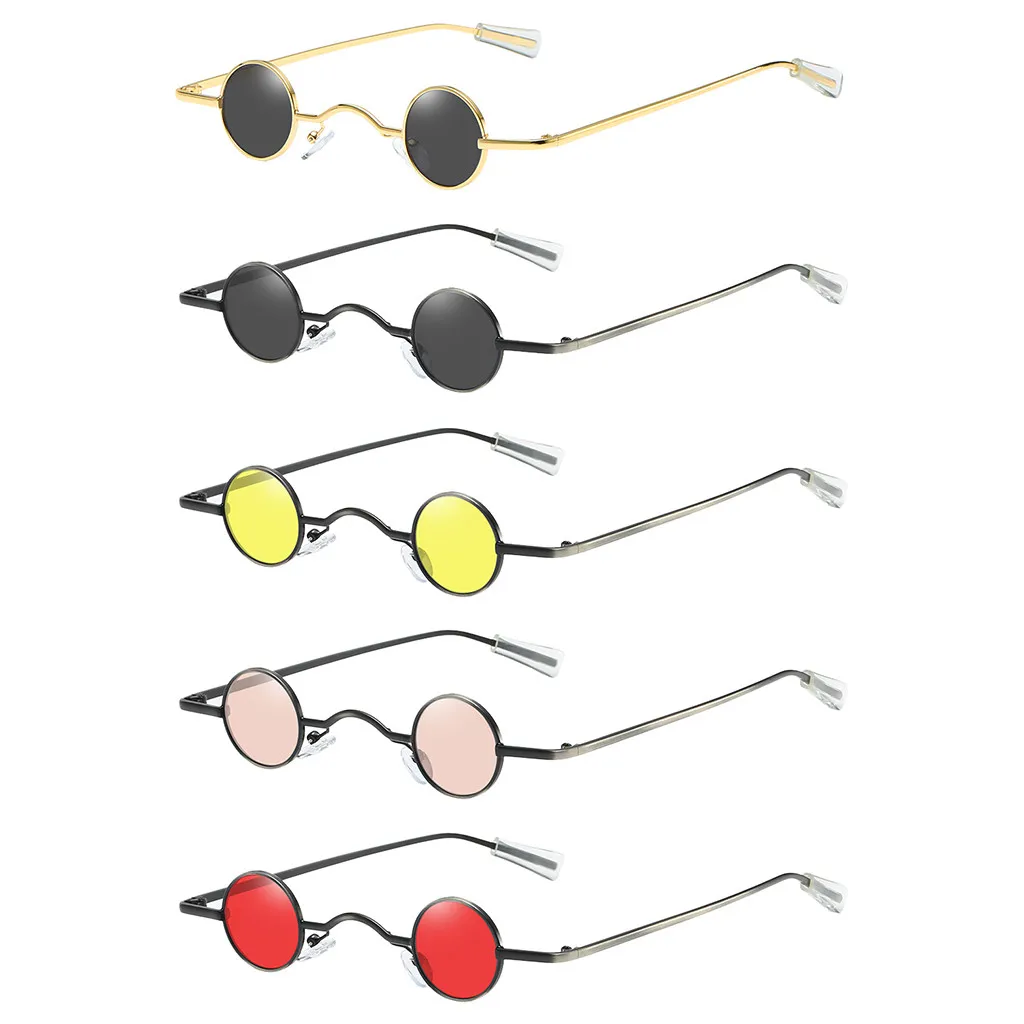 Солнцезащитные очки в стиле ретро для мужчин маленькие круглые солнечные