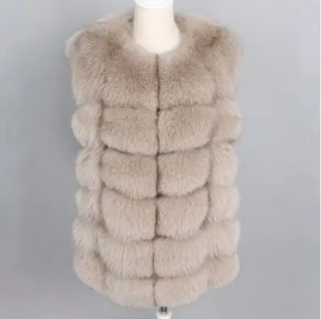 short vest 9 Женская мода осенний зимний стиль настоящая лисица пальто жилет тонкий круглый вырез зимний женский натуральный мех куртка пальто жилет - Цвет: short vest 9
