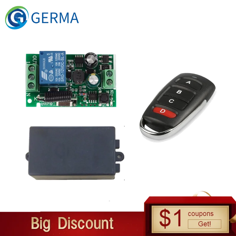 Универсальный пульт дистанционного управления GERMA 433 МГц 220 В переменного тока 1