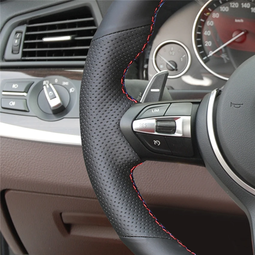 MEWANT чехол на руль из натуральной кожи для BMW M Sport F30 F31 F34 F10 F11 F07 X3 F25 F32 F33 F36 X1 F48 X2