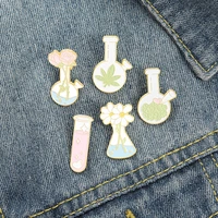 pins metal enamel pin plant daisy pink flower brooch for coat badges on backpack womens brooches for women jewelry badge