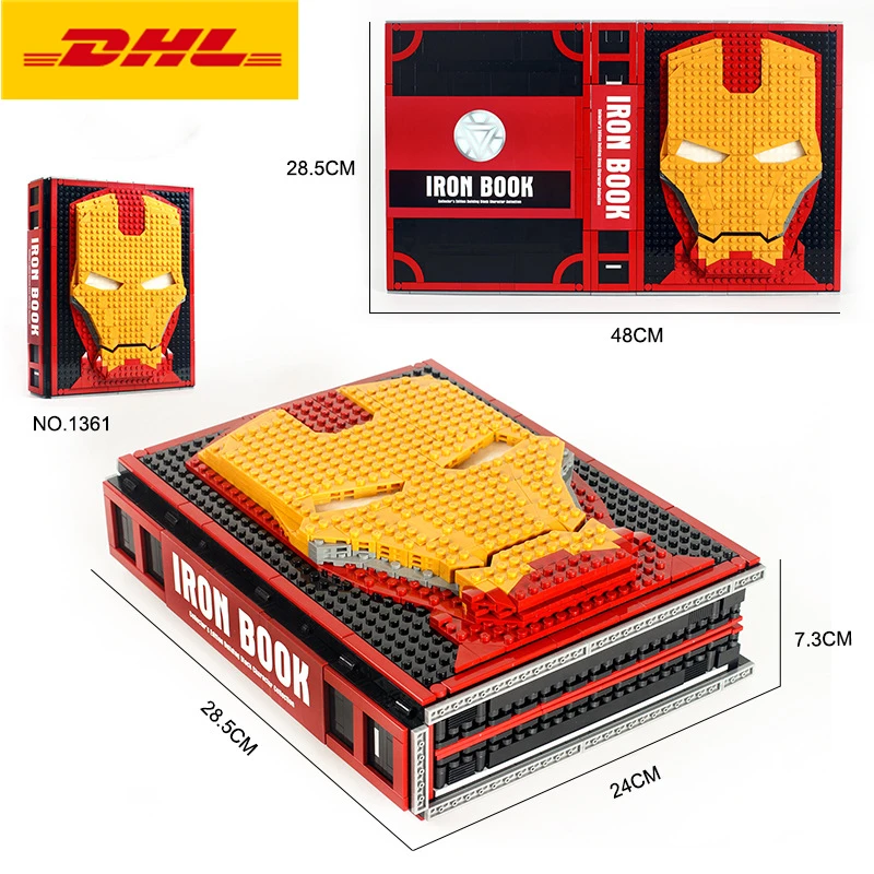 DHL в наличии SY1361 2615 шт. Марвел Мститель Железный человек коллекции книги
