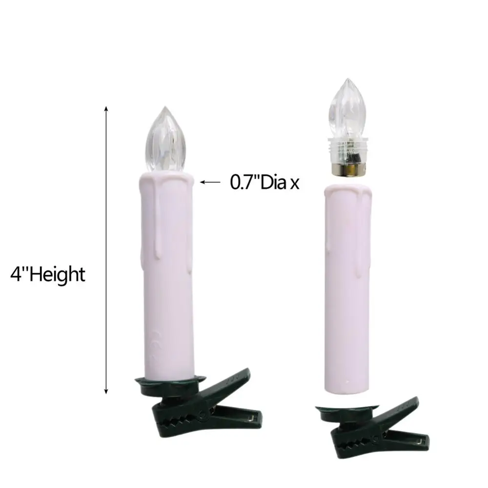 10 шт. светодиодные свечи беспламенные Свечи декор для рождественской елки