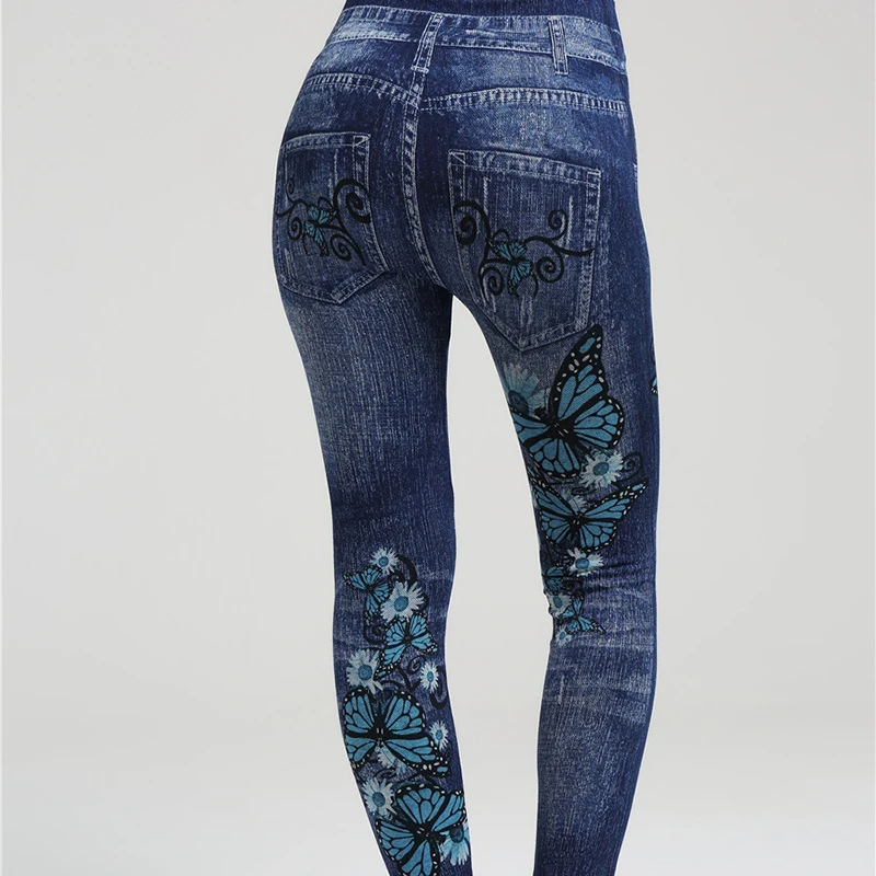 

Women Fitness Leggings Butterfly Printed Fashion Leggings Trousers Colorful Leg Warmer Woman Legging Casual Legging Plus Size