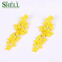 shell bay 2020 metal flower earrings for women fashion earrings jewelry boho punk long gold earrings tassel floral gift cute cc