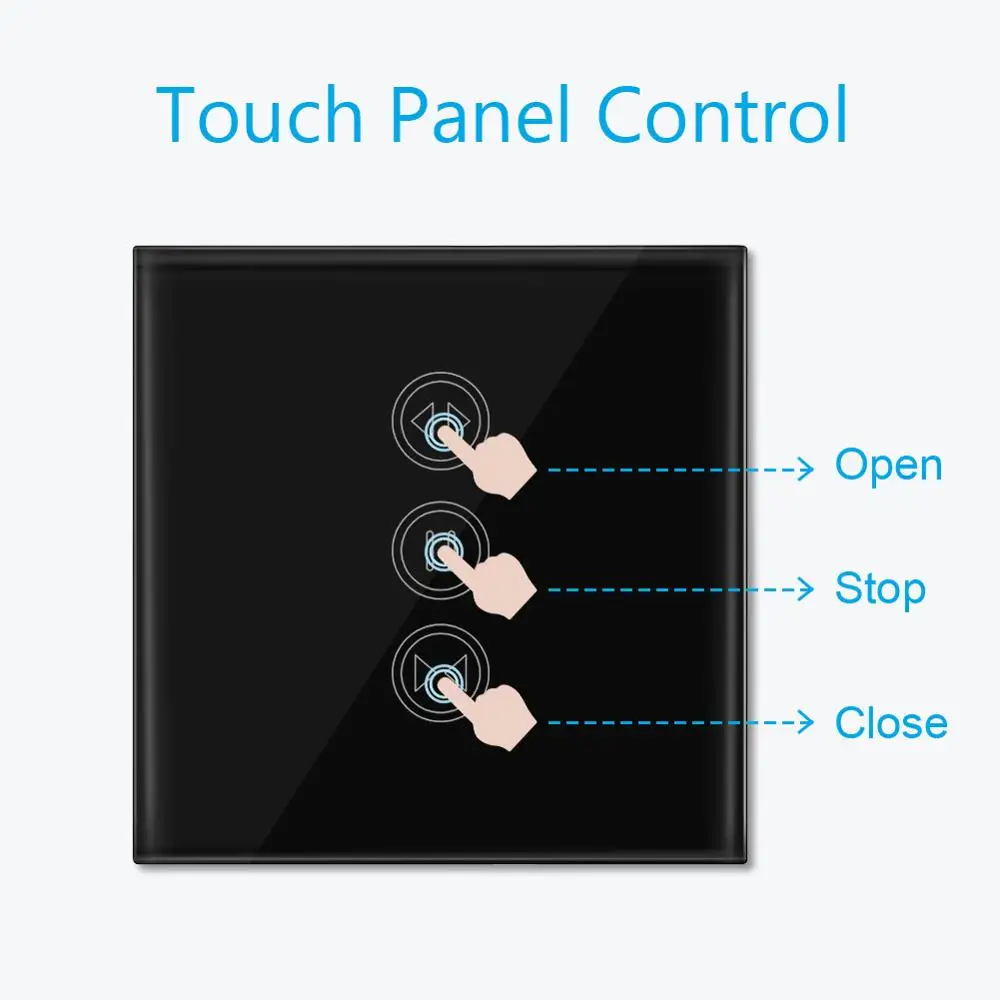 

Remote Control Blind Shutter Smart Life EU WiFi Curtain Touch Switch Voice Control by Google Home Alexa echo App Timer