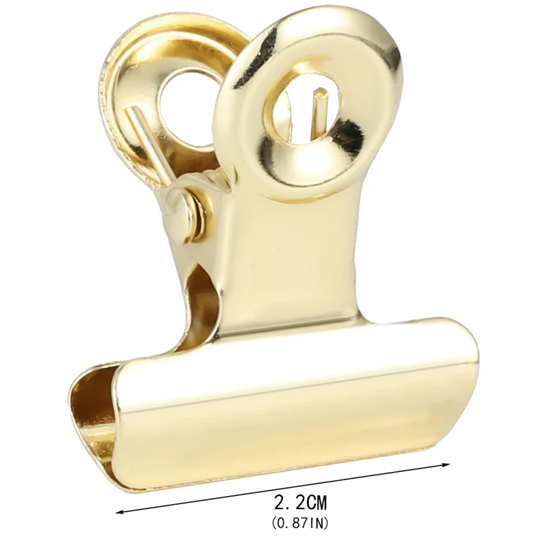 

30 Pcs/set 22mm Clamp Clip Mini Metal Clip File Banknote Binding Clip Store Office Home Kitchen Convenient Clip