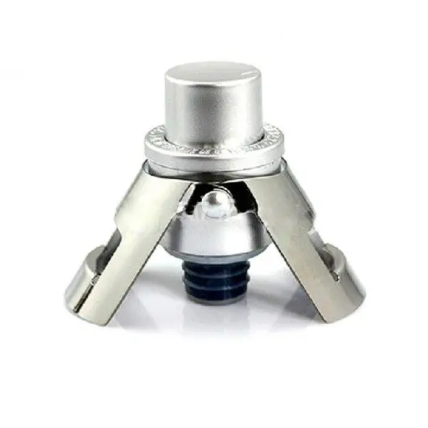 Stainless Steel Champagne Stopper Cork Sparkling Wine Bottle Plug Sealer Push-type Inflatable Cap | Дом и сад