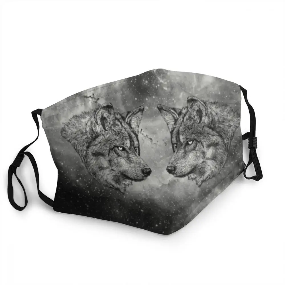 

Odin Viking Norse Wolf Non-Disposable Face Mask Unisex Adult Fenri Anti Haze Dustproof Protection Cover Respirator Mouth-Muffle